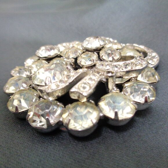 EISENBERG Ice Brooch Set Rhinestone & Faux Pearl - Picture 2 of 12